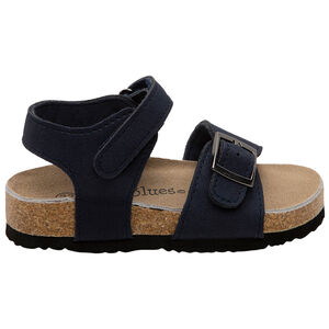 Sandalias con hebilla y cordón con velcro y efecto de corcho 