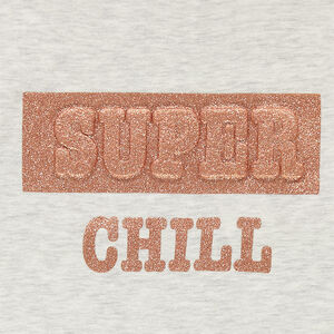 Júnior - Sudadera de felpa con texto brillante estampado  Main Júnior - Sudadera de felpa con texto brillante estampado