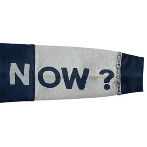 Sudadera de felpa tricolor con inscripciones estampadas 