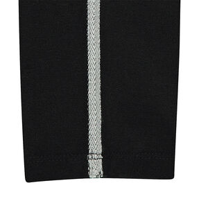 Jeggings de milano liso con bolsillos de cremallera y bandas laterales 