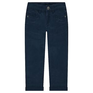 Júnior - Pantalón con efecto arrugado y bolsillos con inscripción de relieve 