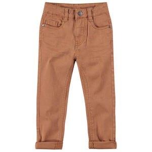 Pantalón de twill teñido con bolsillo tipo plastrón en la parte trasera 
