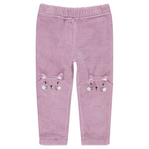 Pantalón de terciopelo con dibujo de animal en las rodillas 