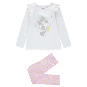 Pijama de punto con estampado de Yasmine ©Disney y mangas con volantes  Main Pijama de punto con estampado de Yasmine ©Disney y mangas con volantes