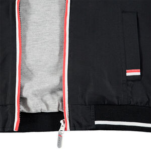 Júnior - Cortavientos liso con capucha con forro de punto jaspeado 