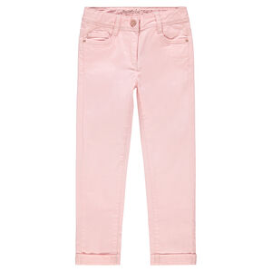 Pantalón corte slim de sarga lisa  Main Pantalón corte slim de sarga lisa