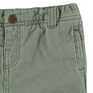 Bermudas de algodón de fantasía caqui 