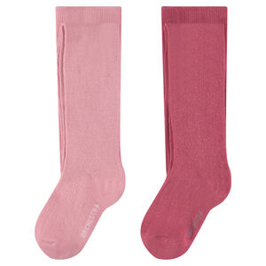 Lote de 2 medias de color liso 