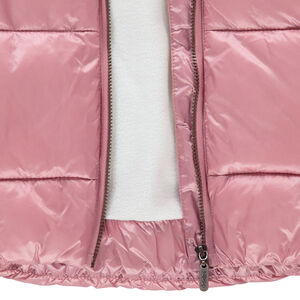 Anorak acolchado con capucha y forro de micropolar 