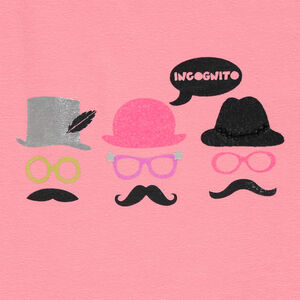 Camiseta de manga corta forma cuadrada con estampado de fantasía  