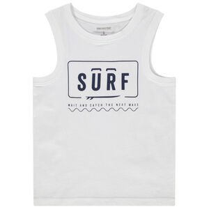 Débardeur en coton bio à inscription printée 