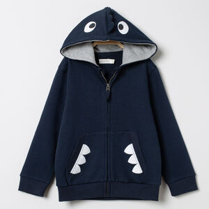 Gilet à capuche en molleton print dinosaure 