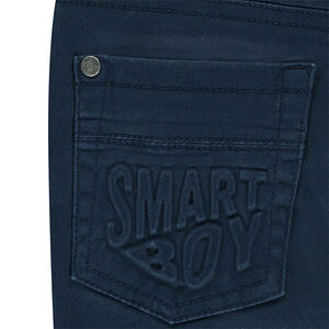 Júnior - Pantalón con efecto arrugado y bolsillos con inscripción de relieve 