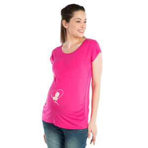 Tee-shirt de grossesse manches courtes avec print  