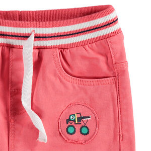 Bermudas de algodón teñido con cintura elástica 