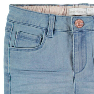 Jeans skinny efecto desgastado de denim niña 