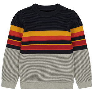 Jersey de punto ottoman con bandas contrastadas 