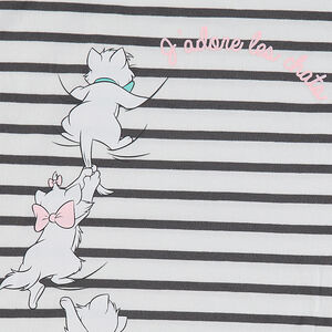Pijama de punto con parte superior de rayas con estampado de Aristogatos ©Disney   Main Pijama de punto con parte superior de rayas con estampado de Aristogatos ©Disney