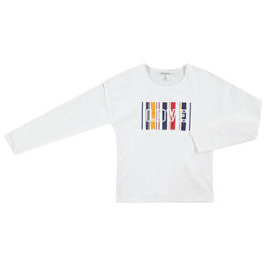 Júnior - Camiseta de manga larga lisa con mensaje estampado  Main Júnior - Camiseta de manga larga lisa con mensaje estampado