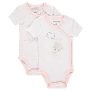 Pack de 2 bodies de manga corta con koala y estrellas estampadas 