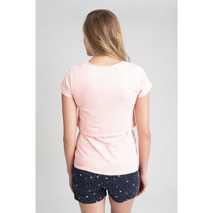camiseta homewear de embarazo y lactancia con print estrellas 