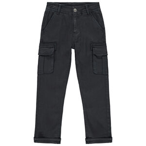 Pantalon cargo droit uni pour enfant garçon 