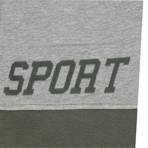 Pantalón deportivo de felpa bicolor con texto estampado  