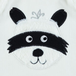 Chaqueta de felpa bimaterial con mangas de borreguillo 