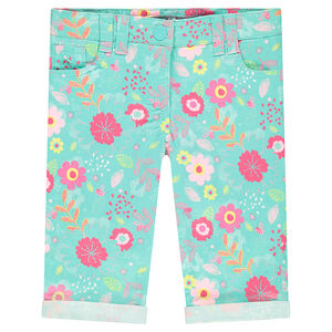 Pirata de sarga con estampado de flores all over  Main Pirata de sarga con estampado de flores all over