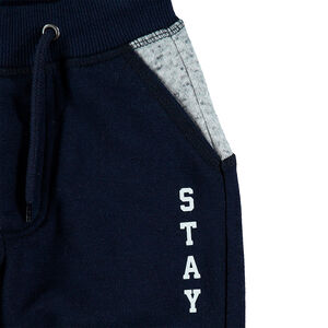 Pantalón de chándal de felpa con inscripciones estampadas 