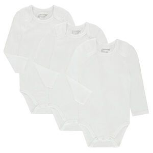Pack de 3 bodies de manga larga con abertura adaptada a la edad 