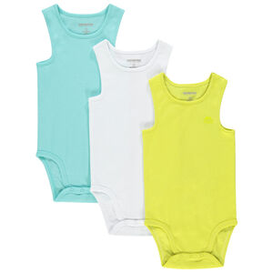 Lot de 3 bodies sans manches à logo 