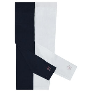 Juego de 2 leggings de punto liso con estampado  Main Juego de 2 leggings de punto liso con estampado