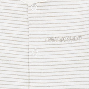 Mono de dormir de algodón con rayas 