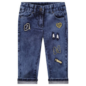 Pantalón corto vaquero con parches bordados Minnie ©Disney 