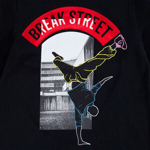 Júnior - Camiseta de manga larga de punto con bailarín estampado 