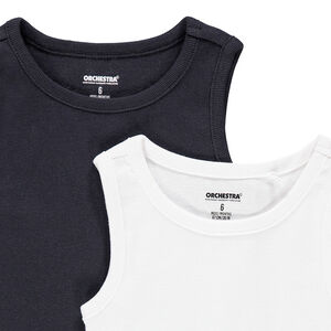Pack de 2 camisetas de punto lisas sin mangas 