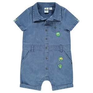 Mono corto de cambray con parches y estampado ©Smiley 
