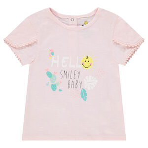 Camiseta de algodón ecológico con estampado de ©Smiley  Main Camiseta de algodón ecológico con estampado de ©Smiley