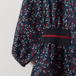 Vestido manga larga estampado all-over 