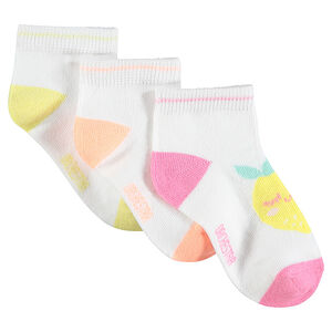 Juego de 3 pares de calcetines a juego con frutas de jacquard  