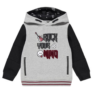 Sudadera de felpa con texto en relieve y estampado ©Smiley 