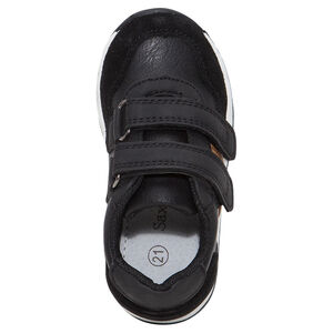 Zapatillas deportivas bajas con velcros y franjas en contraste 