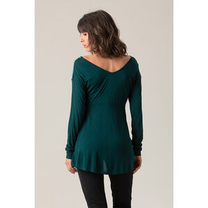 Camiseta de de embarazo con apliques de pana 