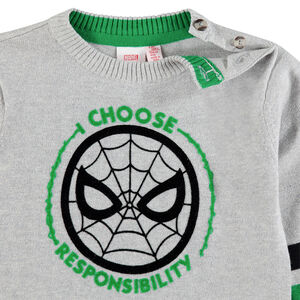 Jersey de punto con bandas que contrastan y estampado ©Marvel Spiderman 