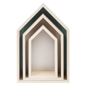 Set de casas de madera que se encajan 