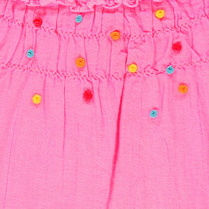 Robe volantée fluo 