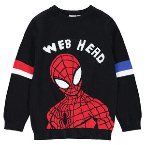 Jersey de punto con ©Marvel Spiderman de jacquard 