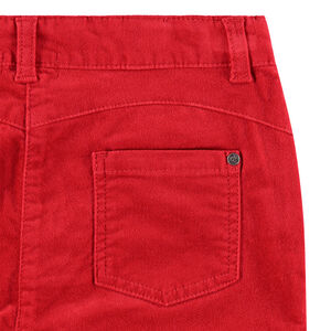 Júnior - Pantalón de terciopelo liso con efecto arrugado 