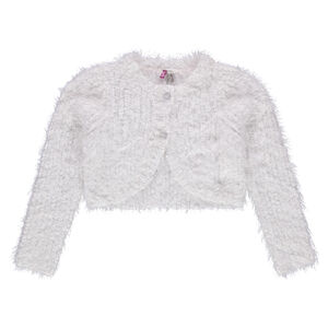 Chaqueta corta de punto efecto bolas pop corn 